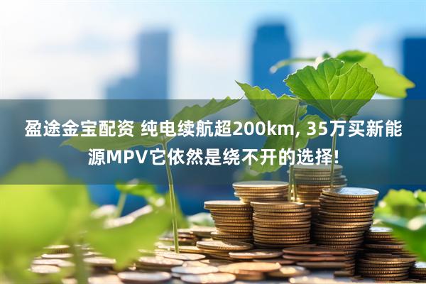 盈途金宝配资 纯电续航超200km, 35万买新能源MPV它依然是绕不开的选择!